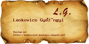 Lenkovics Gyöngyi névjegykártya