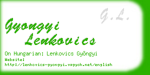 gyongyi lenkovics business card